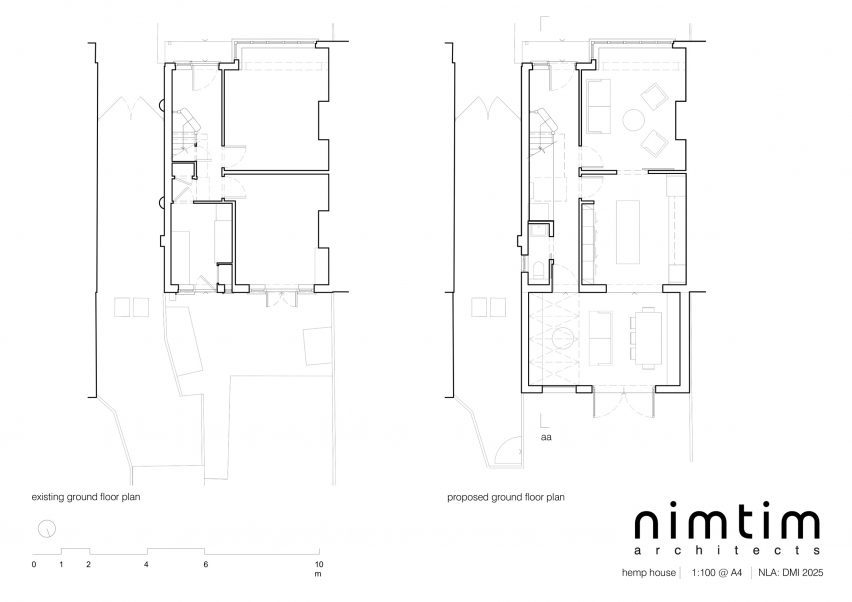 Floor plan of Hemp House extension by Nimtim Architects