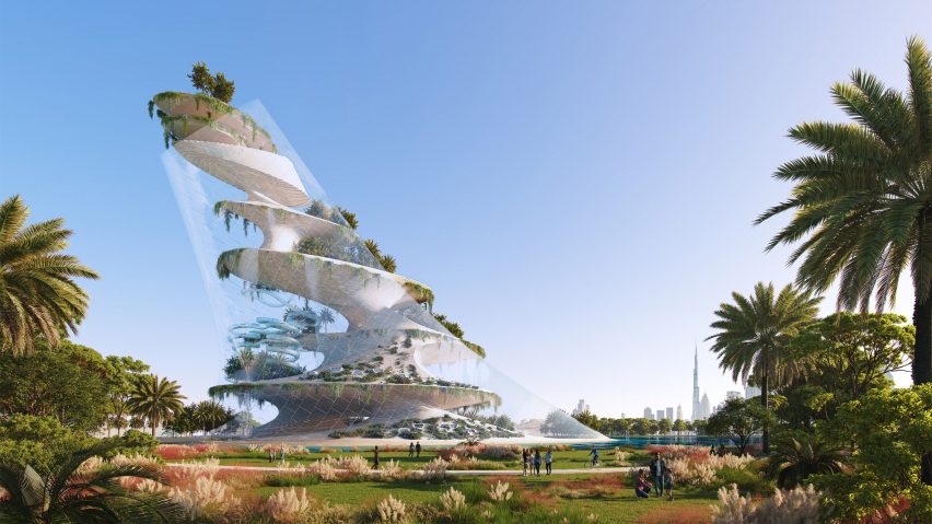 Wellness resort Dubai overlooking motorway