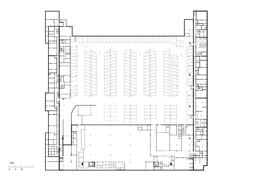 Basement of Hybrid Stadium by JKMM Architects