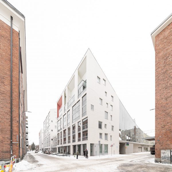 Exterior of Tammela Stadium by JKMM Architects