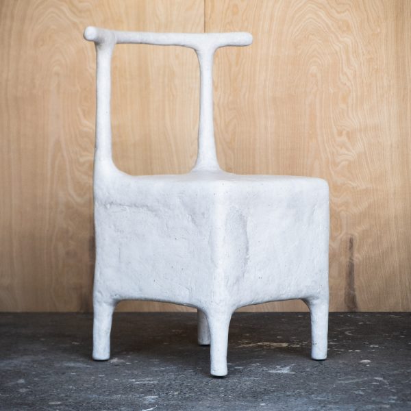 White plasticine-like chair