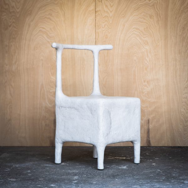 White plasticine-like chair