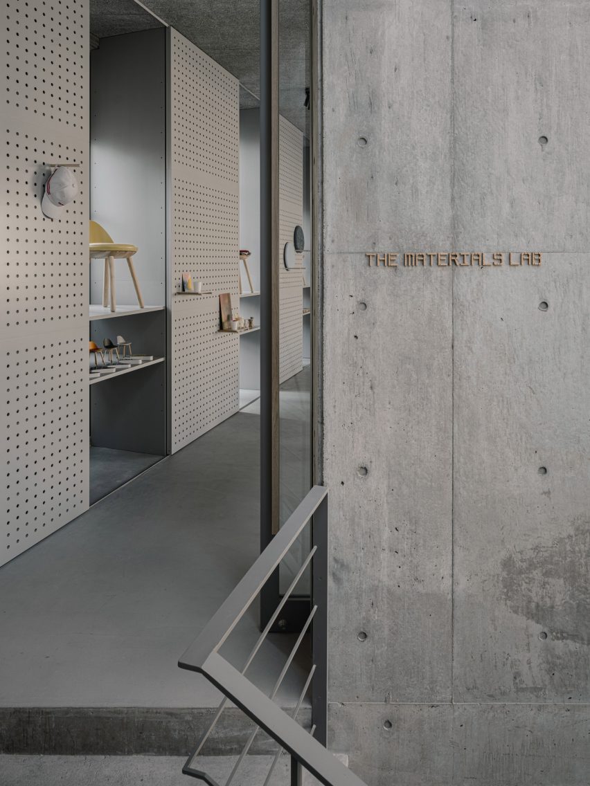 Stairway and entrance to The Material Lab Tokyo