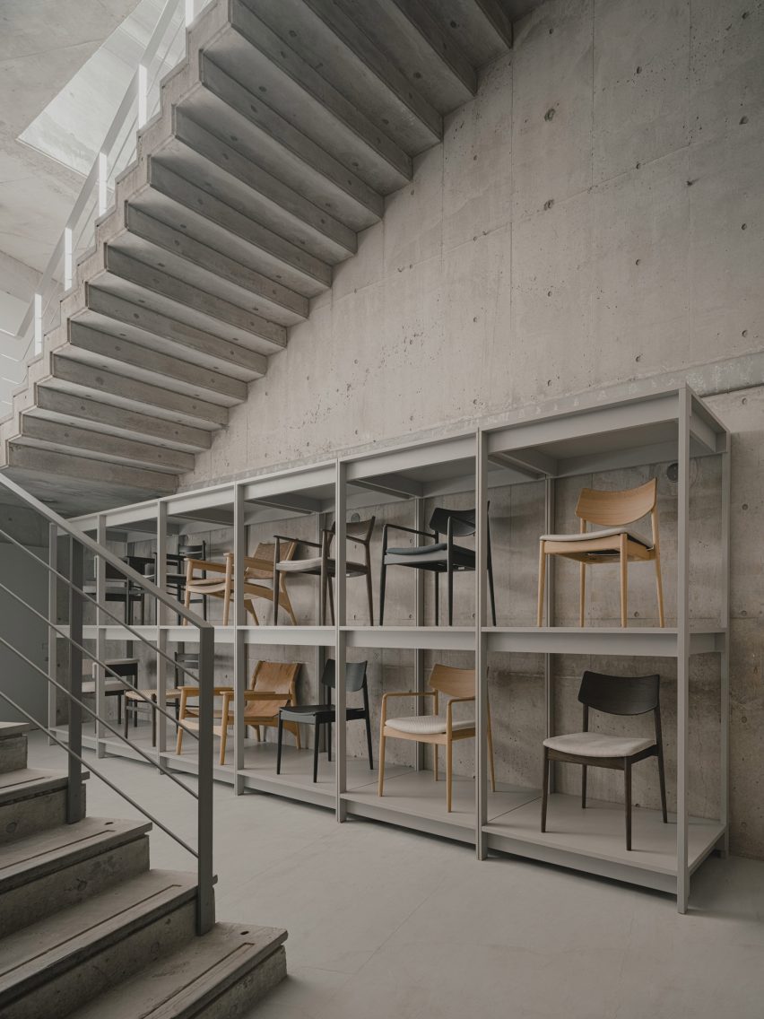 Karimoku chairs on display