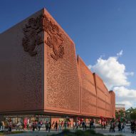 Render of the Kop Stand at Wrexham AFC's STōK Cae Ras stadium by Populous