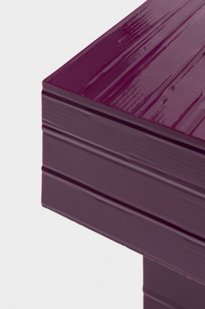 Close-up of resin table from Jello collection 