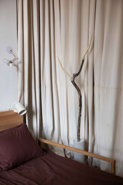 Sculptural beeswax candle