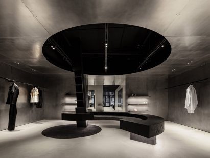 Metallic retail interiors