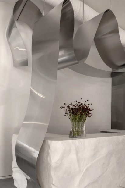 Metallic retail interiors