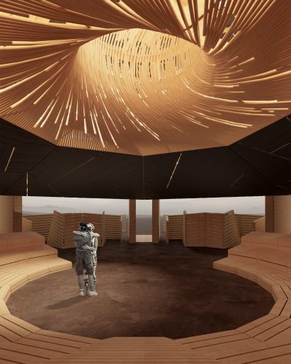 Vortex ceiling for Burning Man 2025 temple