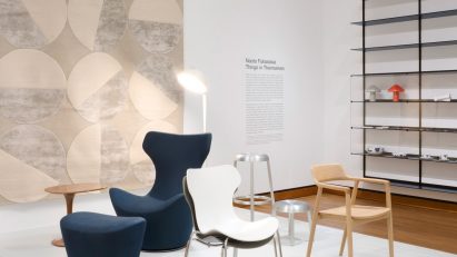 chairs on an exhibition display plinth