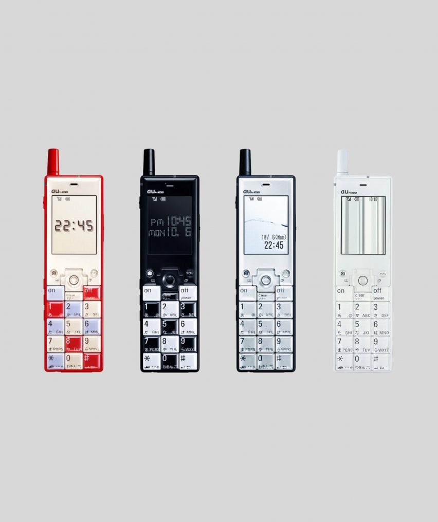 four mobile phones in flatlay