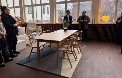 wooden table and chairs