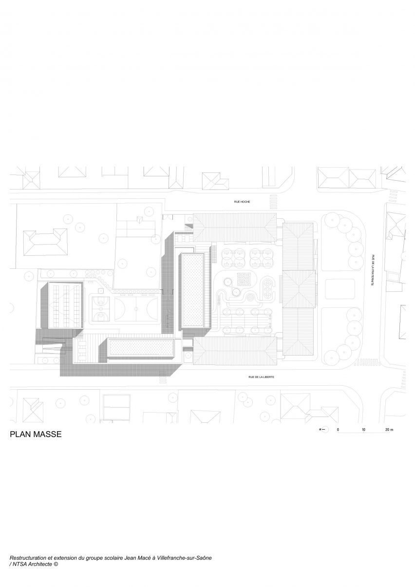 Plan of Groupe Scolaire Jean Macé by NTSA Architectes