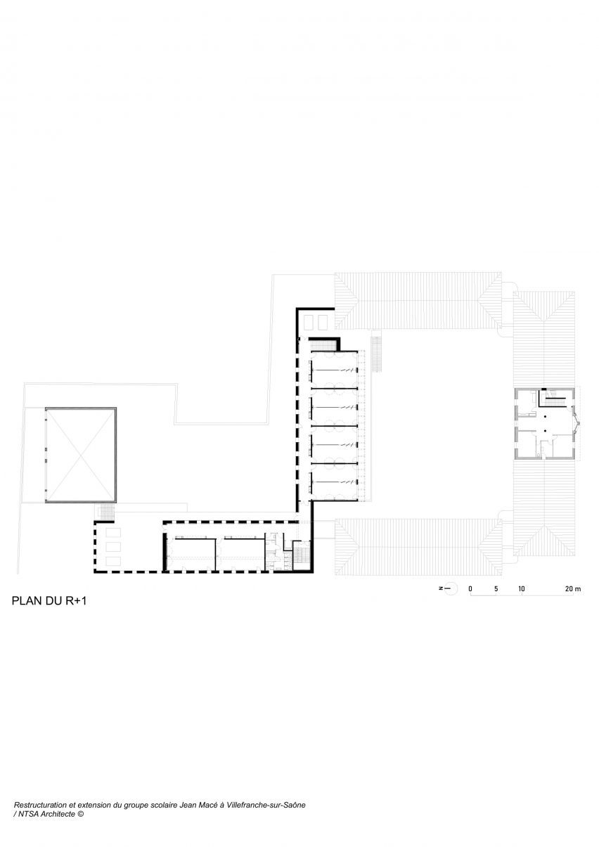 Plan of Groupe Scolaire Jean Macé by NTSA Architectes