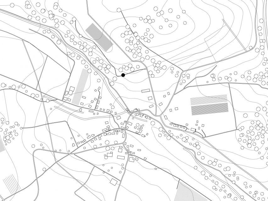 Site plan of Open Chapel by Christopher Hesse Architects