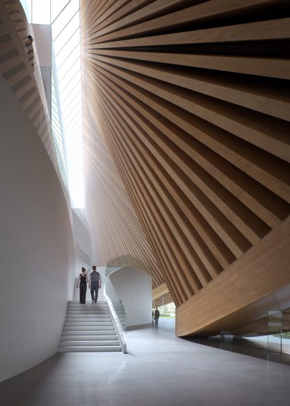 Interior of the Opera and Ballet Theatre of Kosovo by BIG