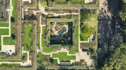 Plant office aerial view