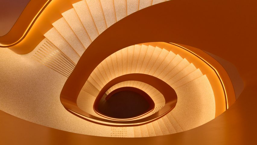 PoMo museum staircase