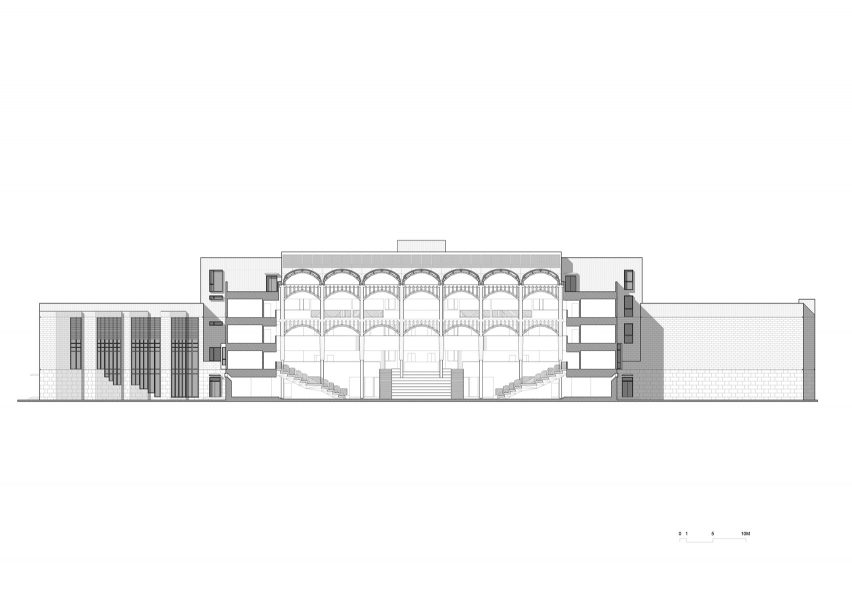 Shanghai Jiao Tong University School of Design Building main hall section