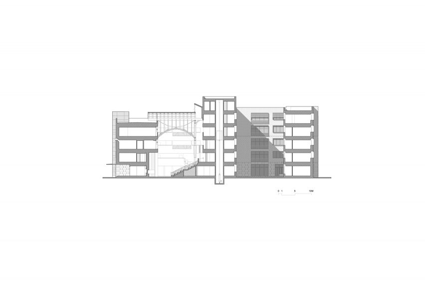 Shanghai Jiao Tong University School of Design Building section