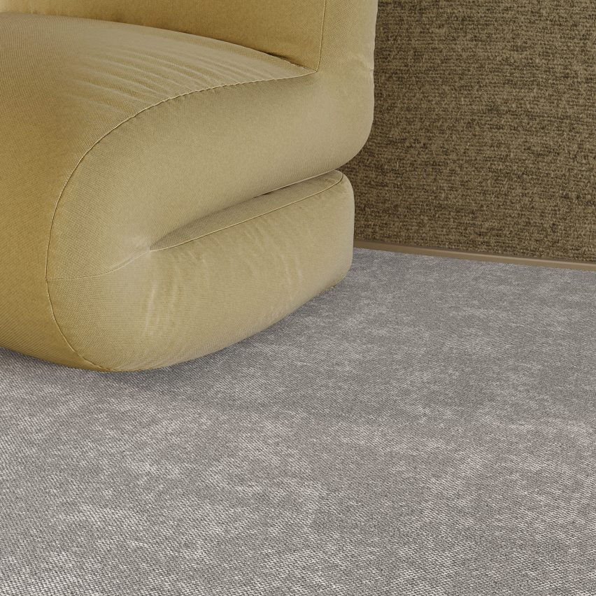 Rust carpet tiles by Modulyss