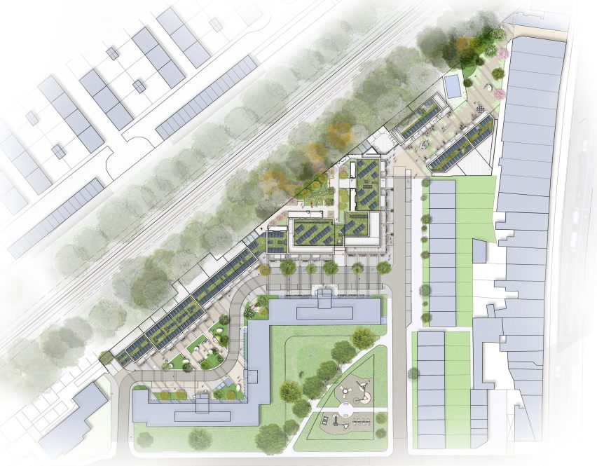 Site plan Rowan Court by Satish Jassal Architects