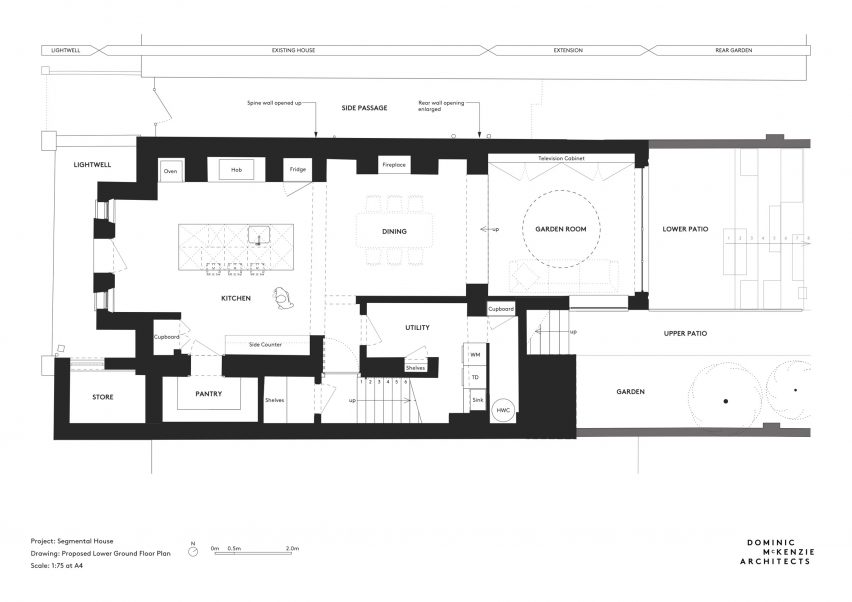 Floor plan of Segmental House by Dominic McKenzie Architects