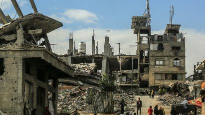 Destroyed homes in Gaza