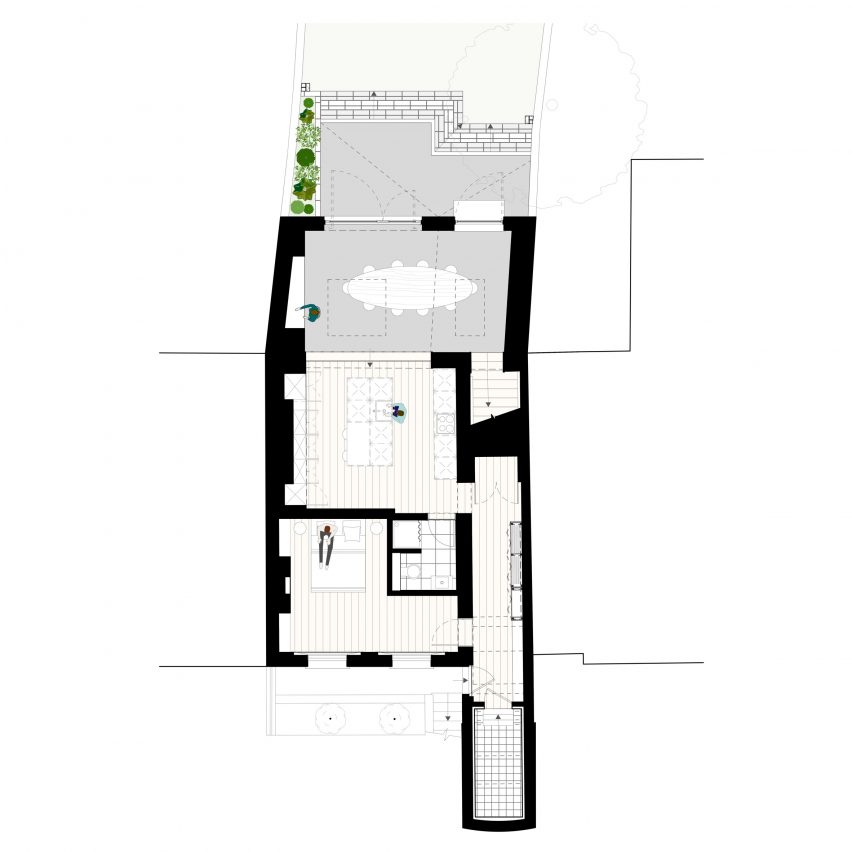 Plan of Hoj House by Studio Merlin