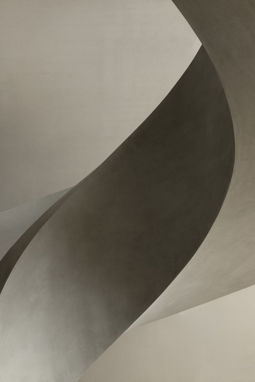 Detail of giant concrete staircase