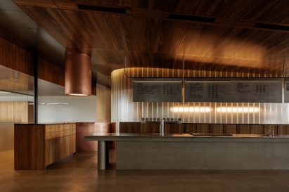 Illuminated bar with countertop