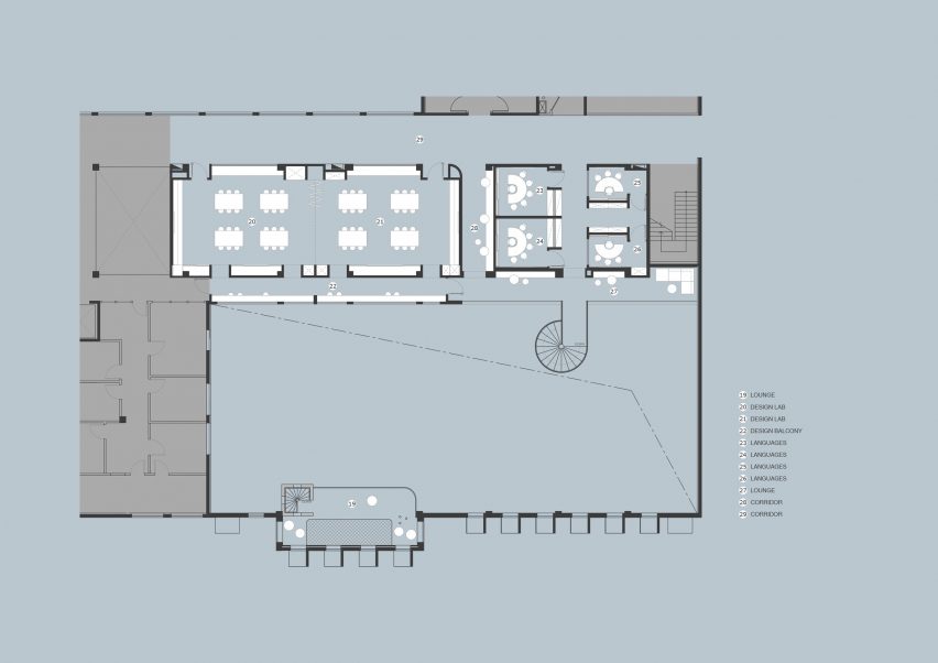 First floor plan Children's library by Studio Vapore
