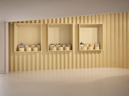 Display area in showroom by Note Design Studio