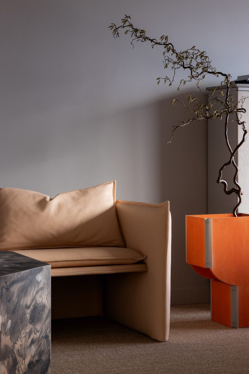 Chair and vase from The Executive office furniture by Jenny Nordberg
