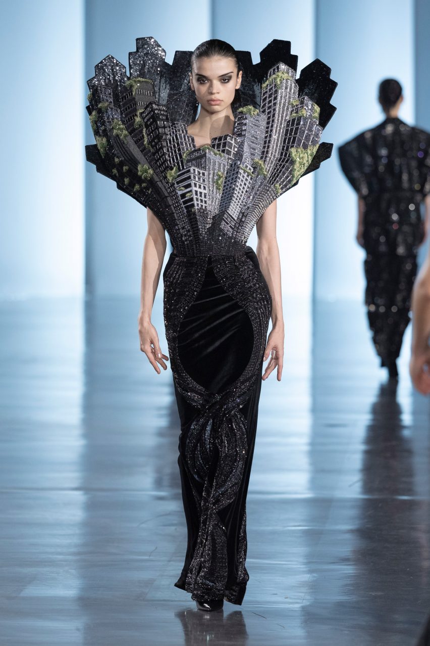 The Pale Blue Dot collection by Rahul Mishra showcased at Paris Couture Week Spring 2025
