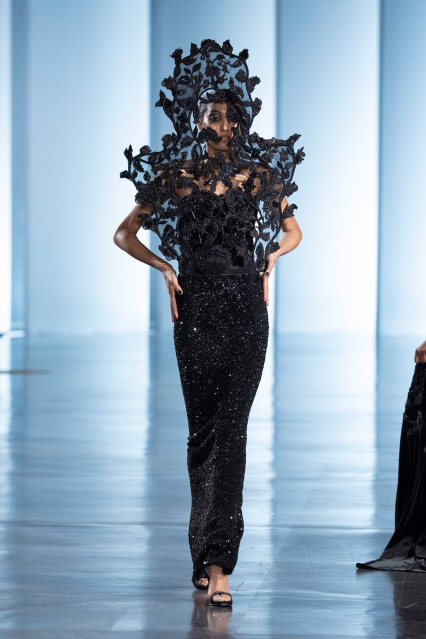 The Pale Blue Dot collection by Rahul Mishra showcased at Paris Couture Week Spring 2025