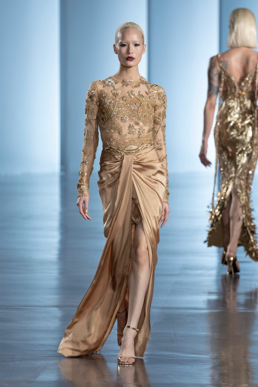 The Pale Blue Dot collection by Rahul Mishra showcased at Paris Couture Week Spring 2025