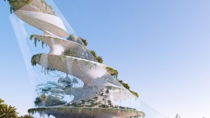 Wellness development Dubai shark fin shape