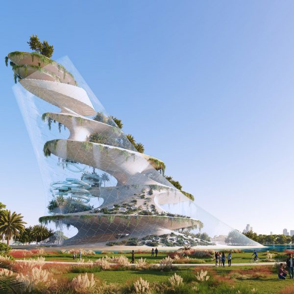 Wellness development Dubai shark fin shape