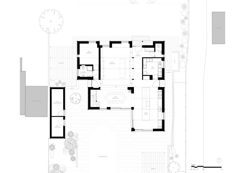 Plan of Eight Gables by Threefold Architects