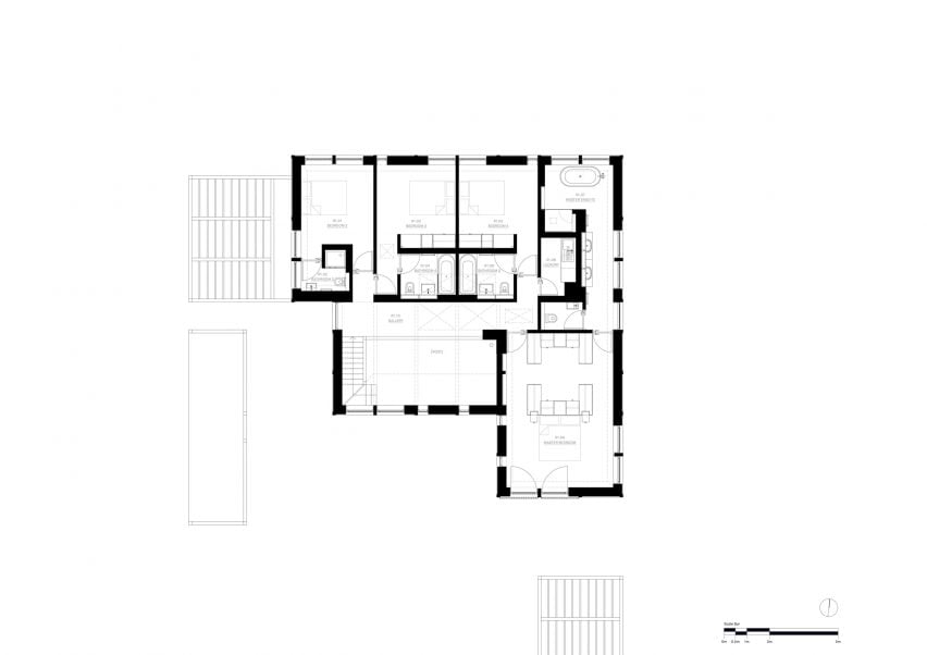 Plan of Eight Gables by Threefold Architects