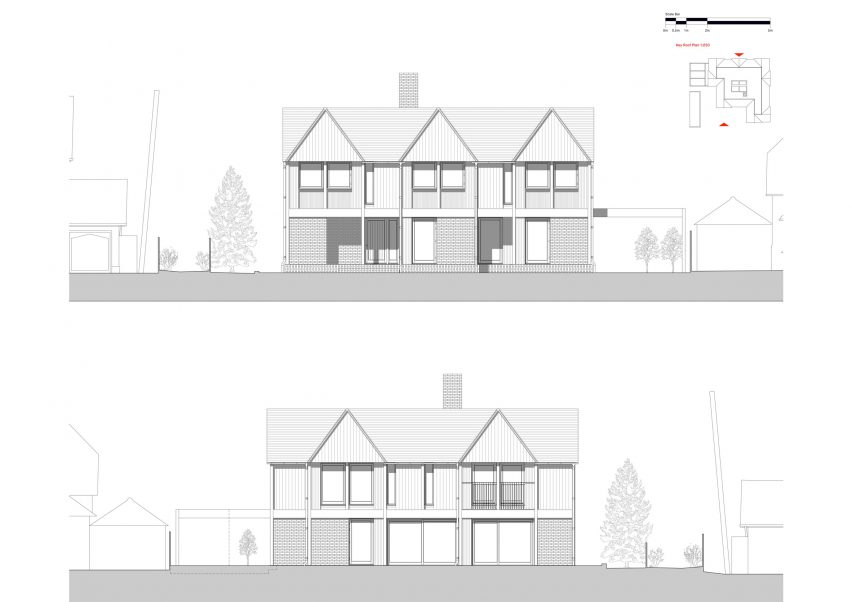 Elevation of Eight Gables by Threefold Architects