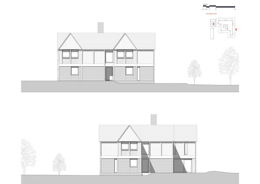 Elevation of Eight Gables by Threefold Architects