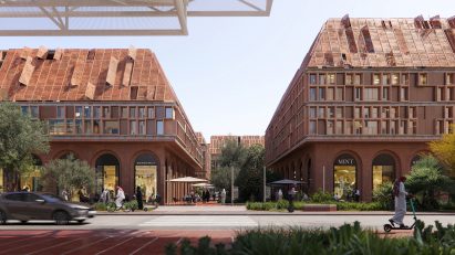 Render of new builds within masterplan by UNStudio