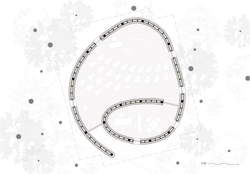 Plan of Nairobi Waldorf School by Urko Sánchez Architects
