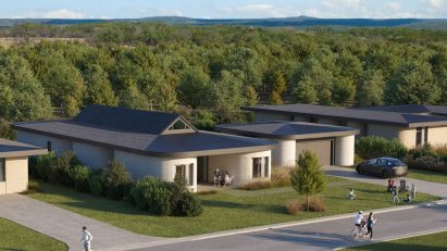render of 3d-printed homes