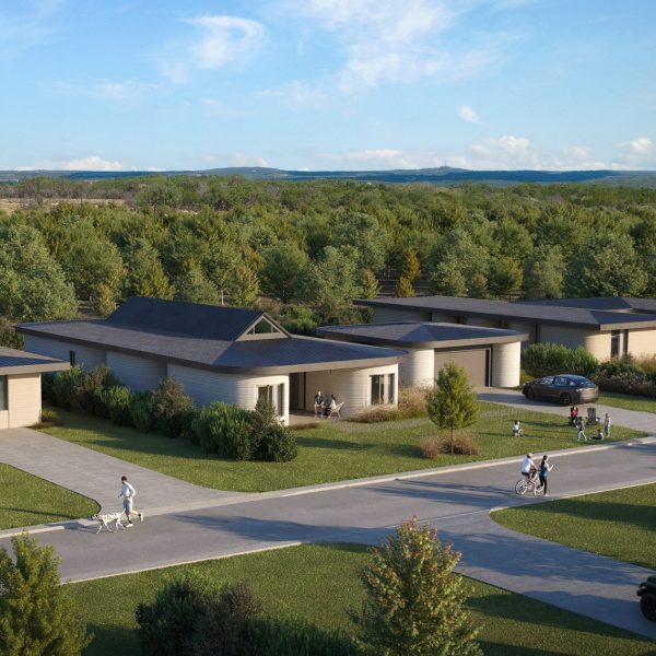 render of 3d-printed homes