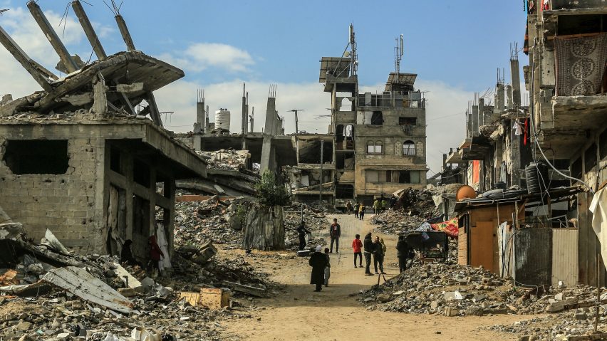Destroyed homes in Gaza