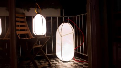 Bold white lamps